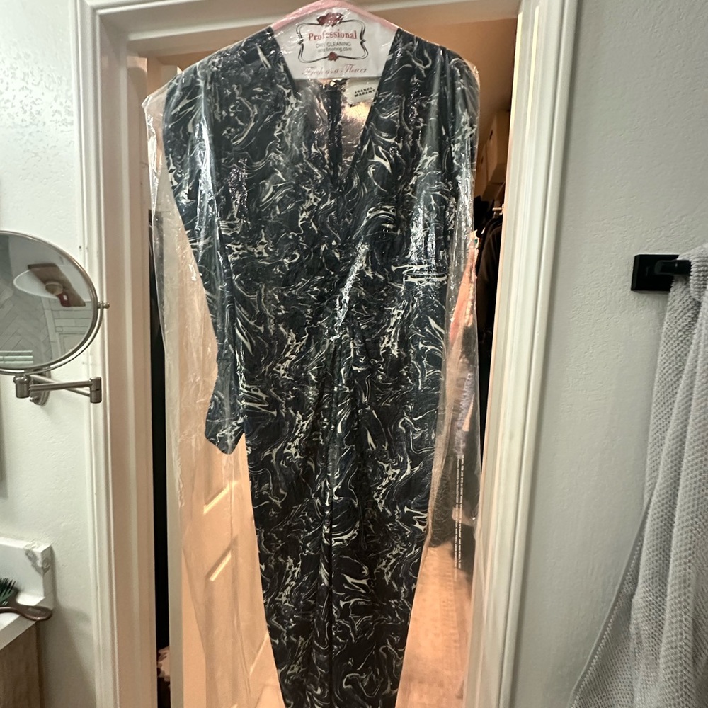 Isabel Marant Blue Marble Print Dress - Picture 7 of 8